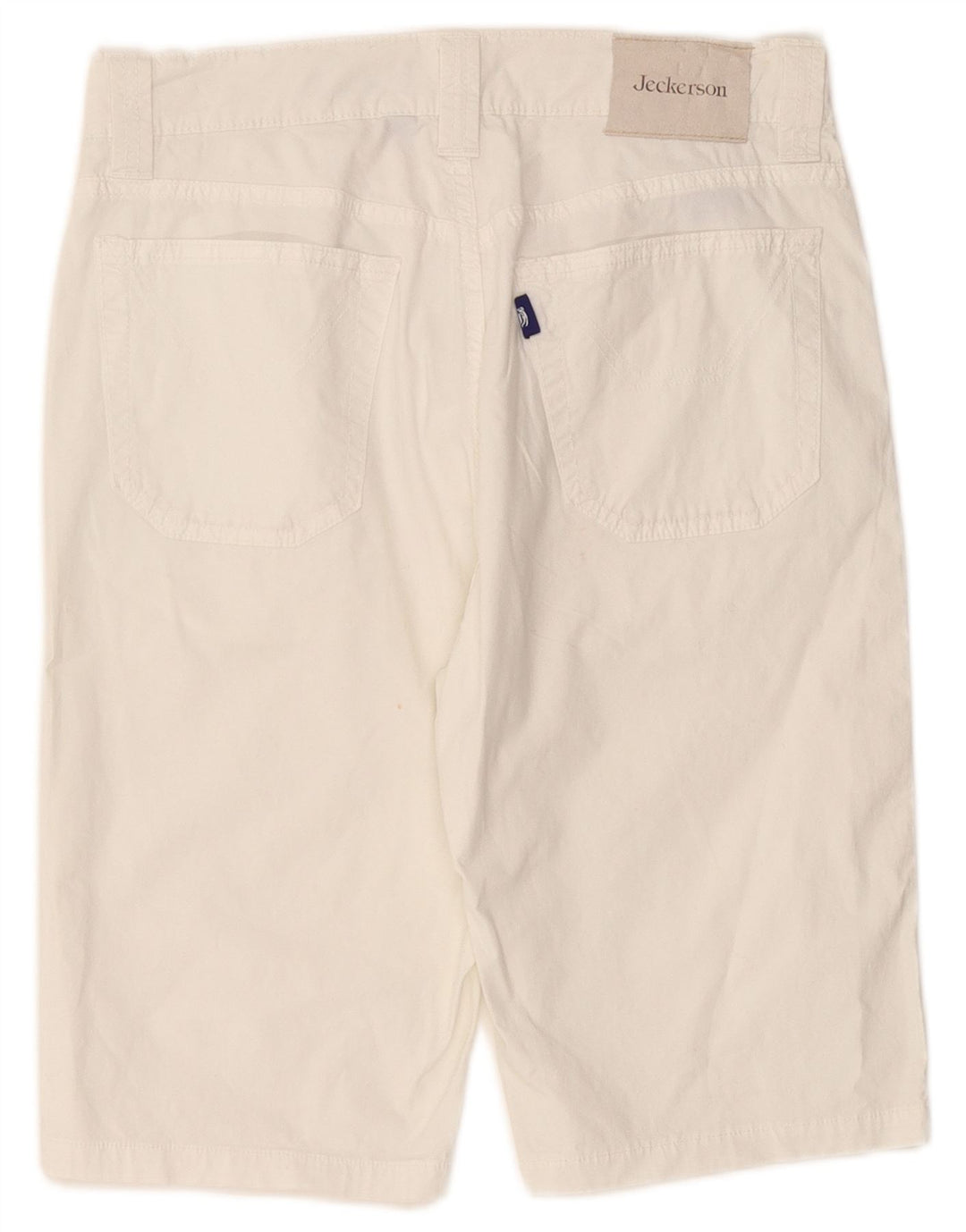 JECKERSON Damen Bermuda Casual Shorts W31 Mittelweiße Baumwolle