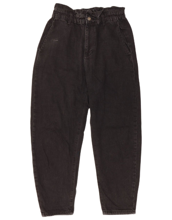 Zara Womens High Waist Jeans EU 38 Small W28 L25 Black Cotton