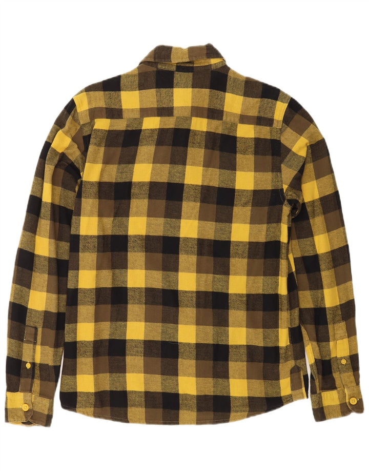 Dickies Herren-Flanellhemd, klein, gelb, kariert, Baumwolle
