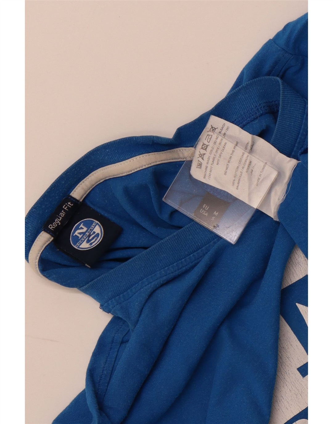 NORTH SAILS Herren-T-Shirt mit normaler Passform, Grafik, Größe S, Blau, Baumwolle
