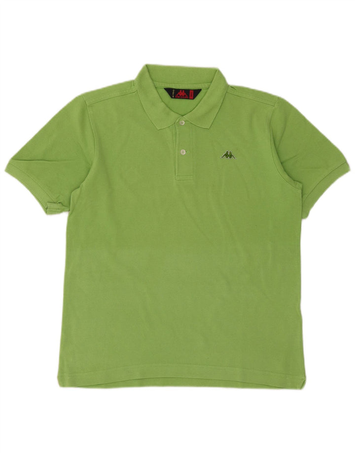 Kappa Herren-Poloshirt, klein, grüne Baumwolle