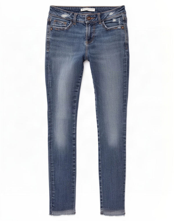 Zara Damen Distressed Skinny Jeans EU 36 XS W26 L26 Blaue Baumwolle