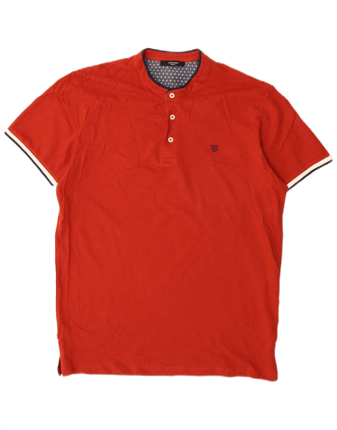 JACK & JONES Herren-Poloshirt aus mittelroter Baumwolle