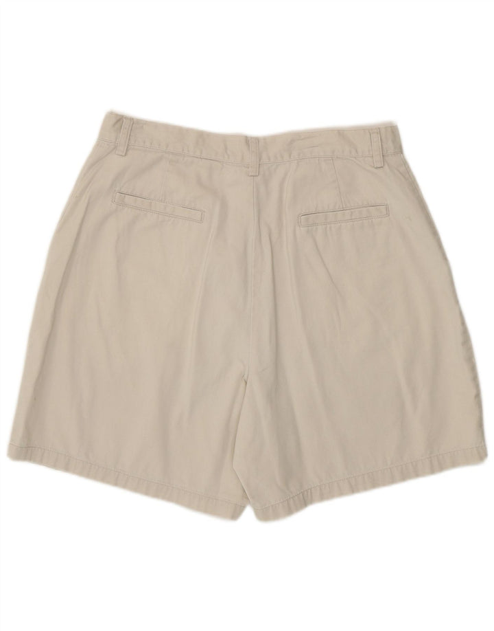 Eddie Bauer Damen-Chinoshorts mit hohem Bund, US 14, Größe L, W32, beige Baumwolle
