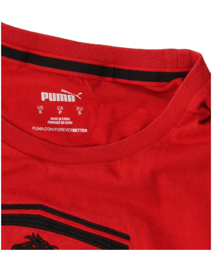 PUMA Herren Ferrari Graphic T-Shirt Top Small Rot