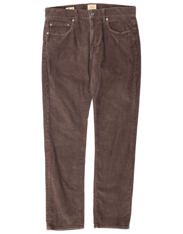 J. CREW Herren 484 Slim Cordhose W30 L30 Grau Baumwolle