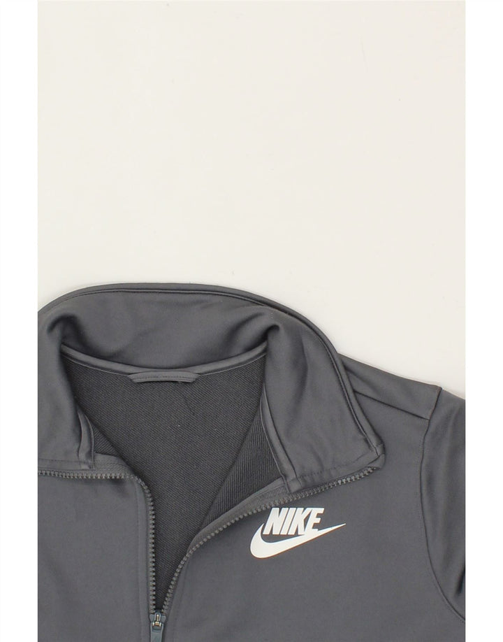 NIKE Boys Tracksuit Top Jacket 13-14 Years XL Grey Colourblock Polyester Vintage Nike and Second-Hand Nike from Messina Hembry 