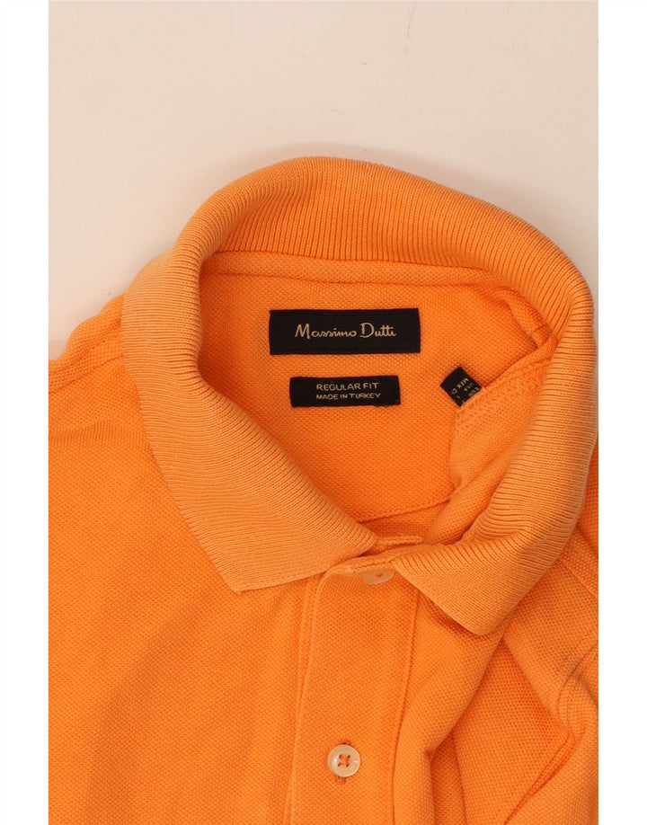 MASSIMO DUTTI Mens Regular Fit Polo Shirt Small Orange Vintage Massimo Dutti and Second-Hand Massimo Dutti from Messina Hembry 