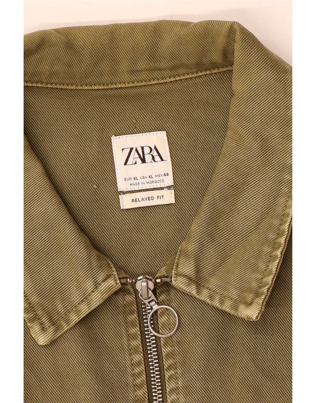 Zara Herren Relaxed Fit Utility Jacke UK 42 XL Khaki