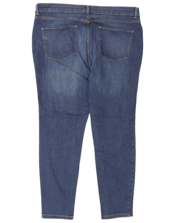 Marks & Spencer Damen Regular Skinny Jeans UK 18 XL W36 L28 Marineblau