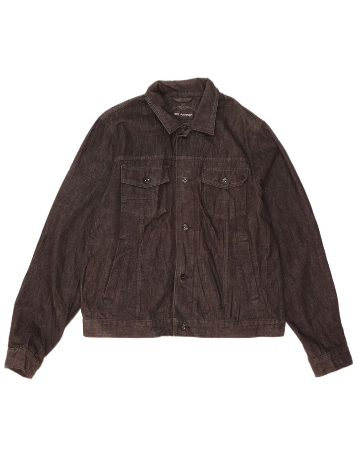 Marks & Spencer Herren Autograph Jeansjacke UK 38 Medium Schwarz