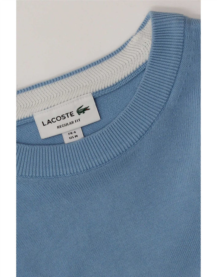Lacoste Herren-Pullover mit U-Boot-Ausschnitt, reguläre Passform, Größe 4, Mittelblau