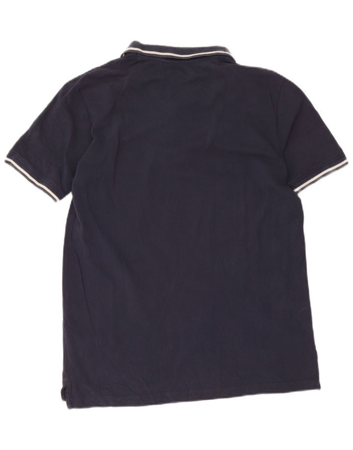 Dack's Herren-Poloshirt aus mittlerer marineblauer Baumwolle