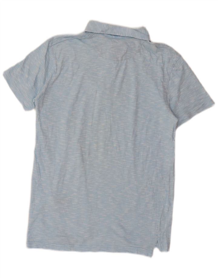 Quiksilver Herren-Poloshirt mit moderner Passform, mittelblau gefleckte Baumwolle