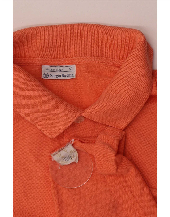 Sergio Tacchini Herren Poloshirt Mittelorange Baumwolle