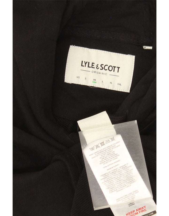 Lyle & Scott Herren-Kapuzenpullover aus mittelschwarzer Baumwolle