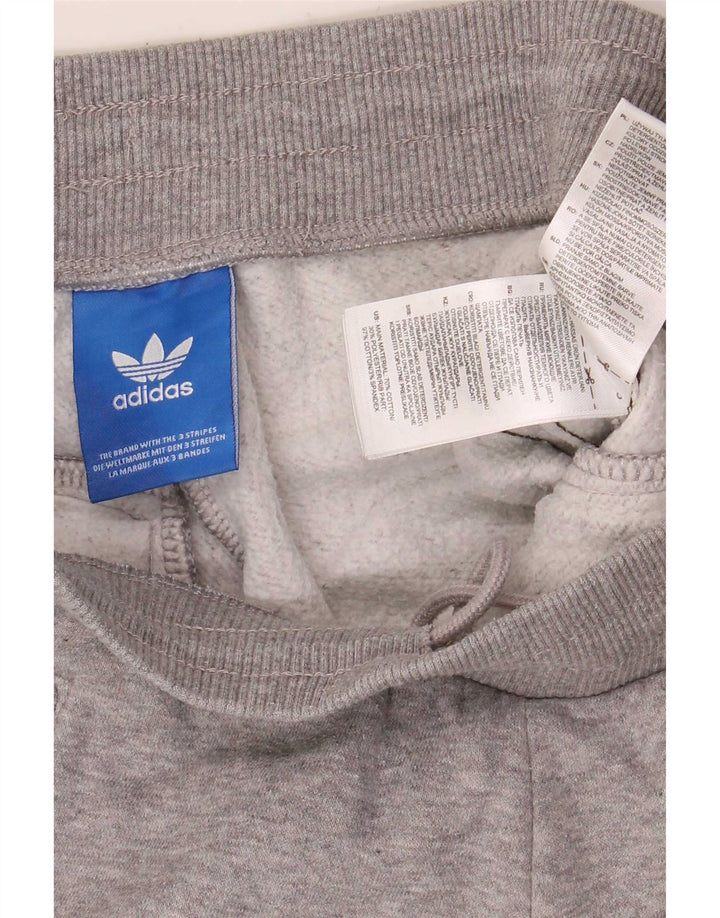Adidas Herren-Trainingshose, Jogginghose, mittelgrau gefleckte Baumwolle