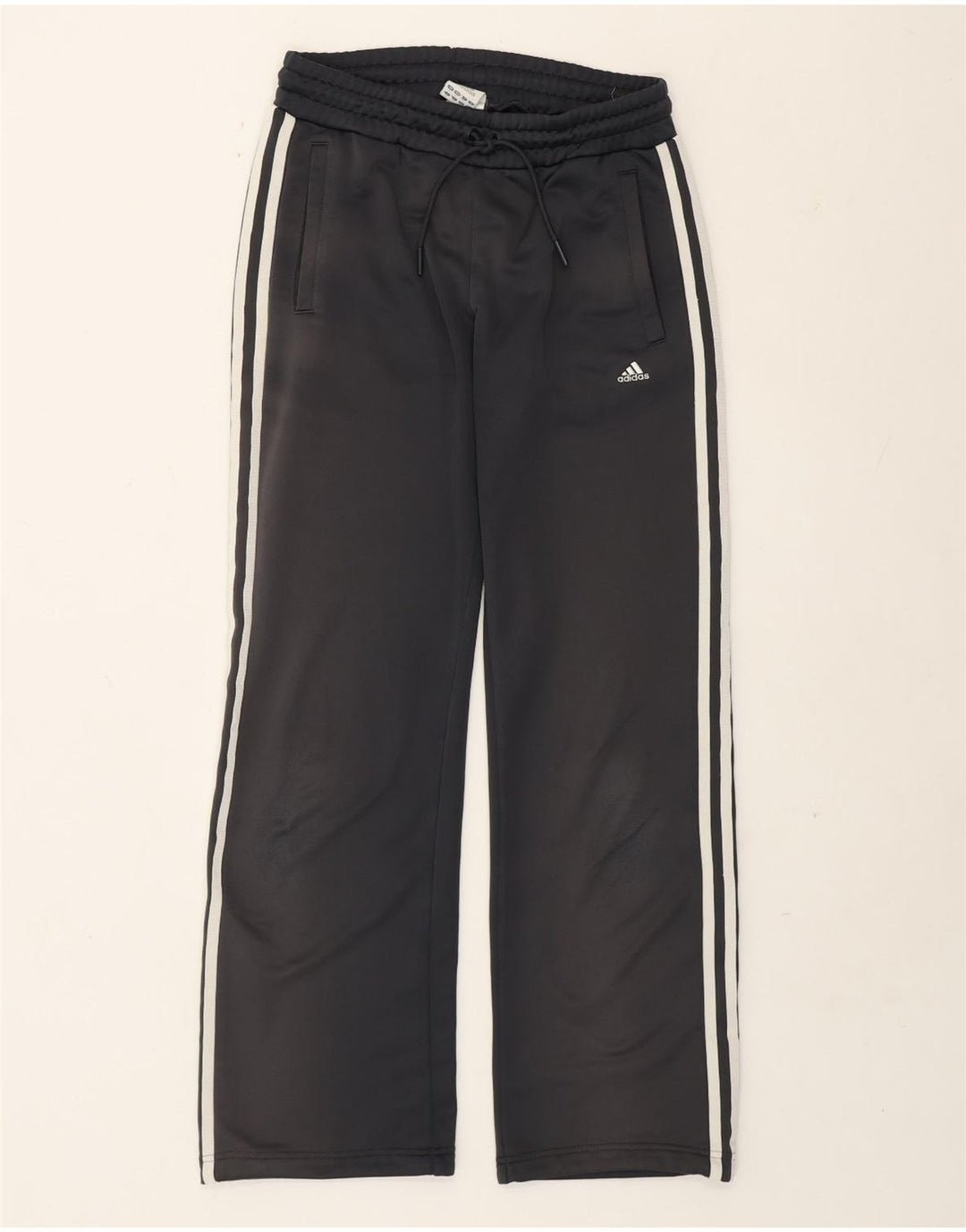 Adidas Damen Trainingshose UK 10 Small Grau Polyester