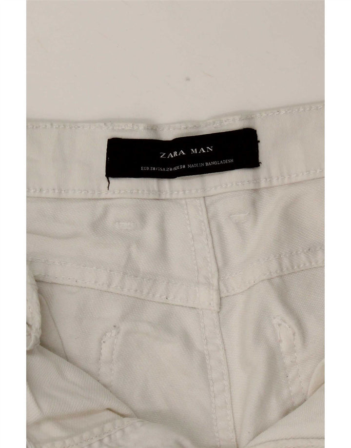 Zara Herren Freizeitshorts EU 38 Small W30 Weiß