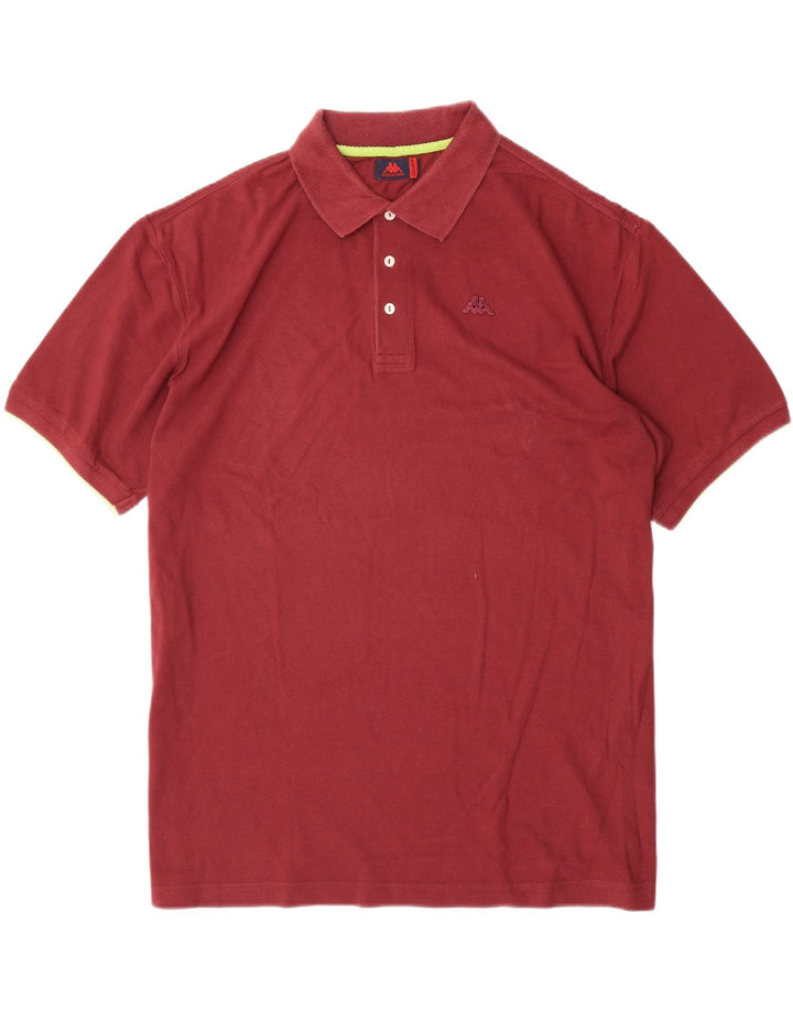 KAPPA Herren Poloshirt 2XL Maroon Baumwolle