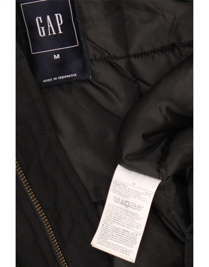 Gap gepolsterte Herrenjacke mit Kapuze, UK 38, Mittelschwarz, Polyester
