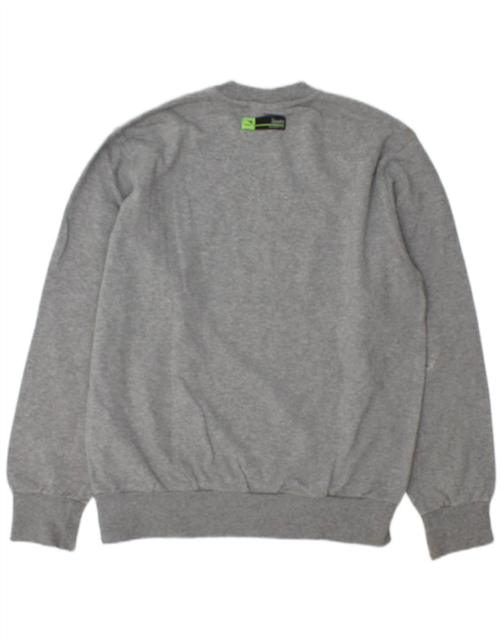 Diadora Herren-Sweatshirt mit Grafik, mittelgraue Baumwolle