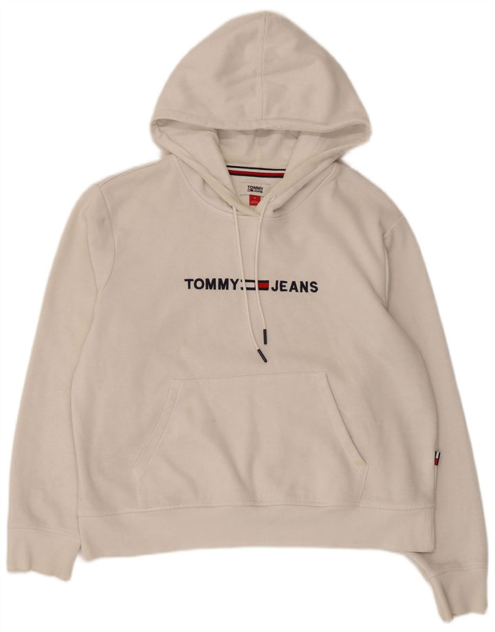 Tommy Hilfiger Womens Graphic Full Trainingsanzug UK 14 Mittelweiße Baumwolle