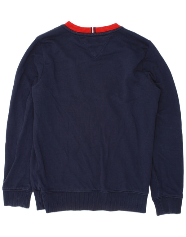 Tommy Hilfiger Sweatshirt-Pullover für Jungen, 9–10 Jahre, Marineblau, Farbblock