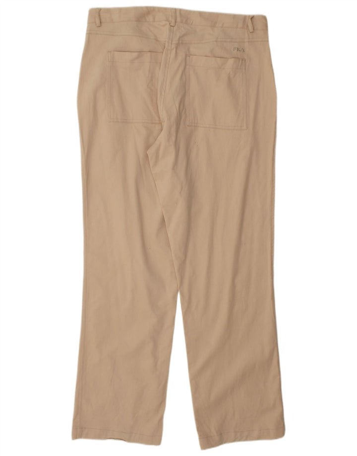 FILA Herren gerade Chinohose W38 L32 Beige Baumwolle