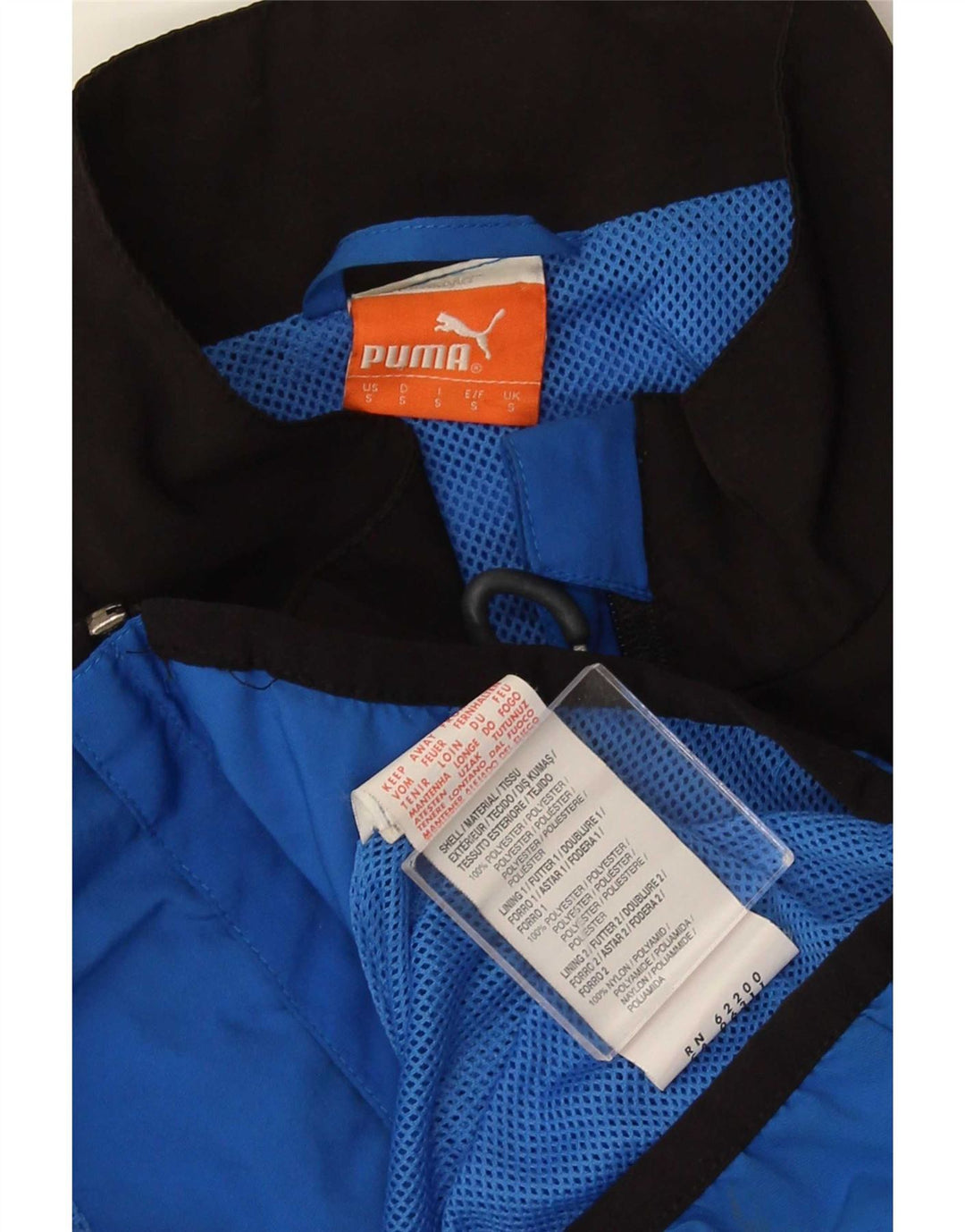 Puma Herren-Trainingsanzug-Top-Jacke, kleines blaues Farbblock-Polyester