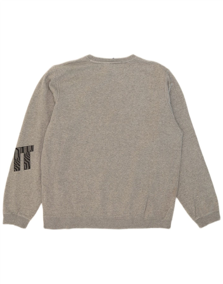 Nike Herren-Sweatshirt mit Grafik, groß, grau gefleckte Baumwolle