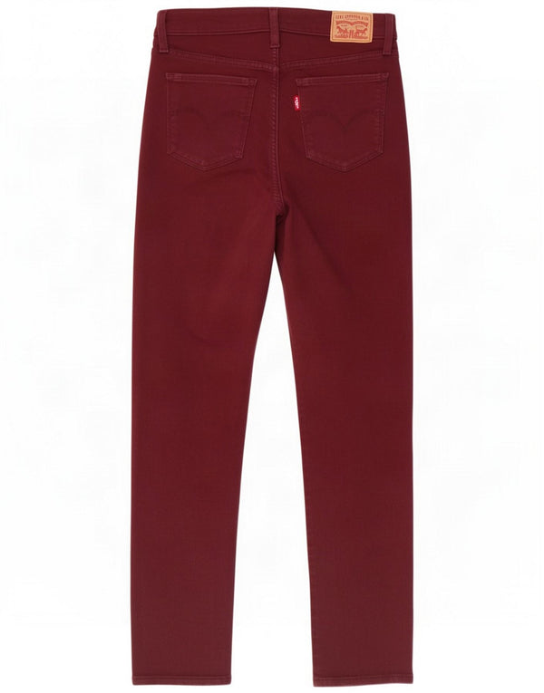 Levi's Damen 314 Shaping Straight Jeans UK 10 Small W27 L30 Burgund