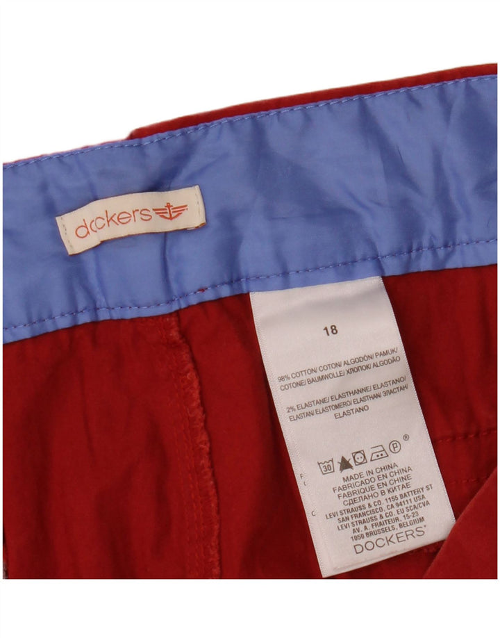 Dockers gerade Capri-Hose für Damen, US 18, 2XL, W40, L21, rote Baumwolle