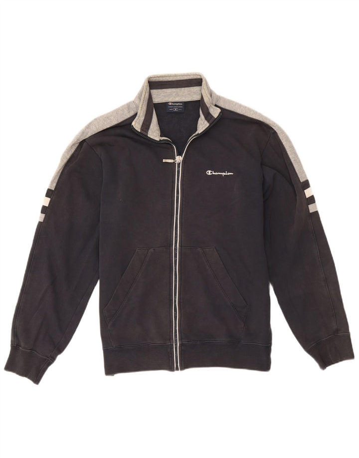 Champion Damen-Trainingsanzug-Top-Jacke, UK 14, mittleres Marineblau, Farbblock