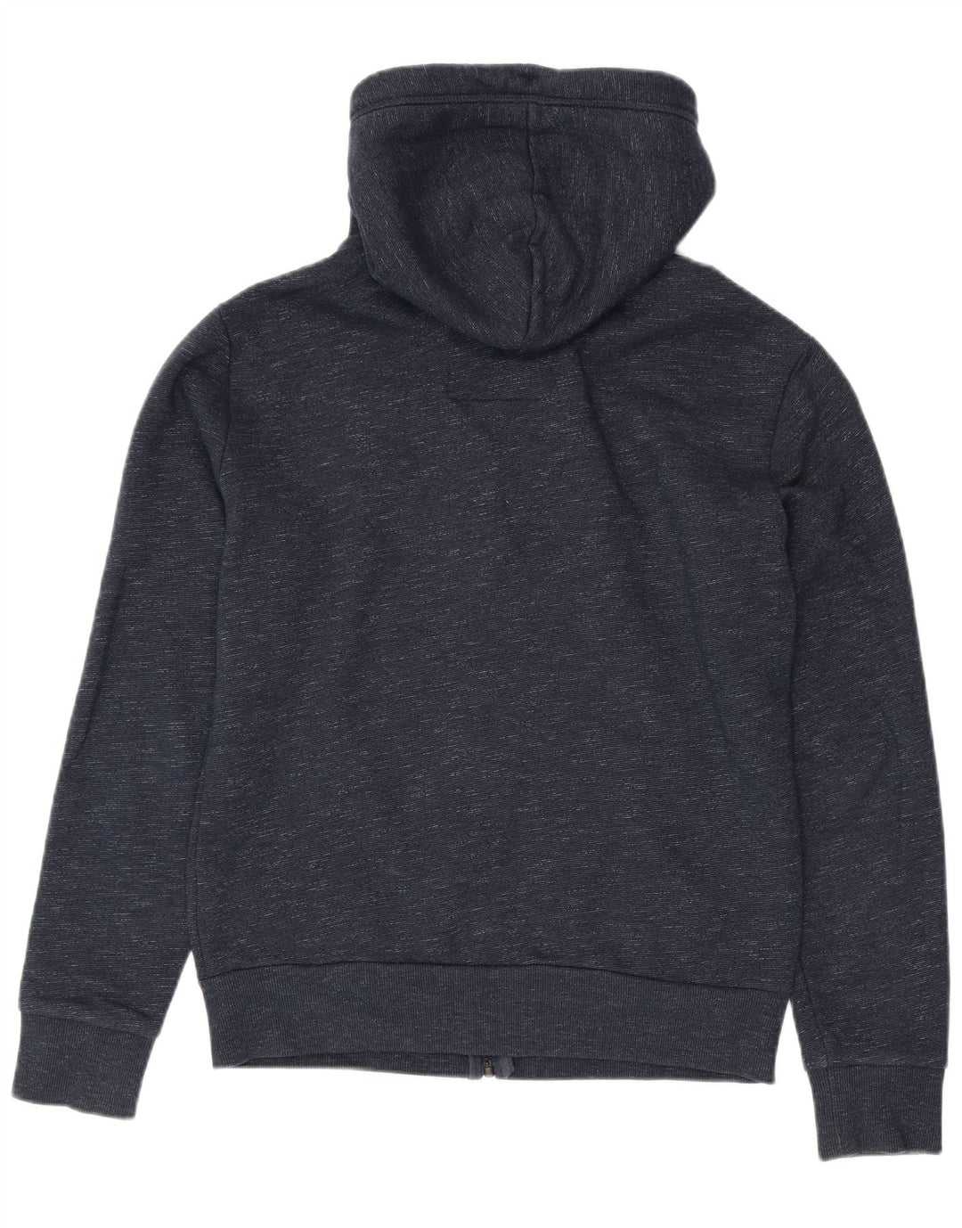 Superdry Herren-Kapuzenpullover mit Reißverschluss, mittelmarineblau gesprenkelte Baumwolle