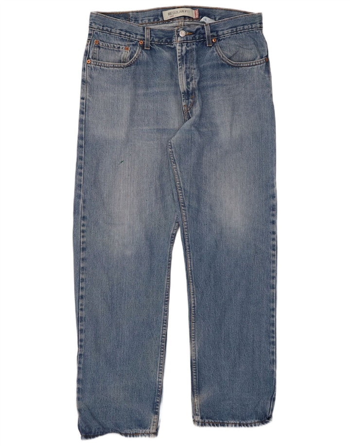 LEVI'S Herren 505 Straight Jeans W36 L30 Blaue Baumwolle