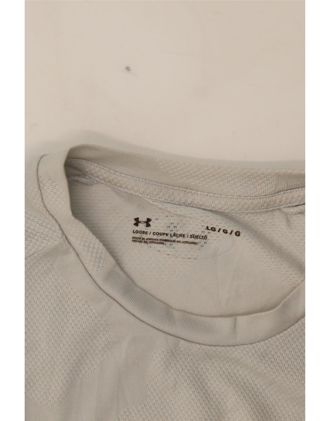 UNDER ARMOUR Mens T-Shirt Top Large Grey Polyester Vintage Under Armour and Second-Hand Under Armour from Messina Hembry 