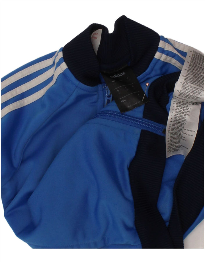 ADIDAS Jungen-Trainingsanzug, Top-Jacke, 2–3 Jahre, blaues Polyester