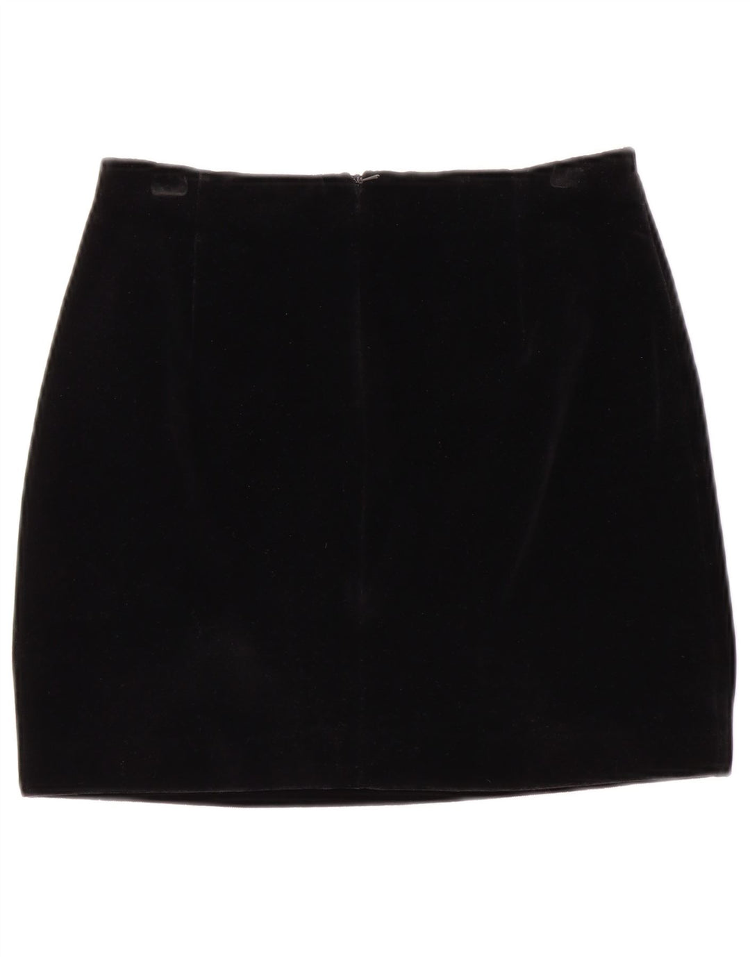 ST. BERNARD Womens Velour Mini Skirt UK 12 Medium W26  Black Cotton