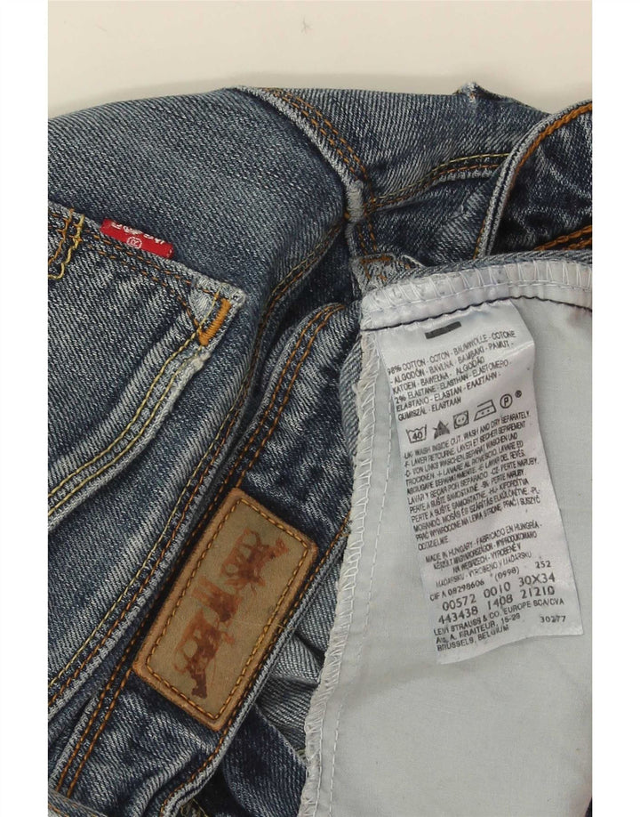 Levi's Damen 572 Bootcut Jeans W30 L29 Blaue Baumwolle