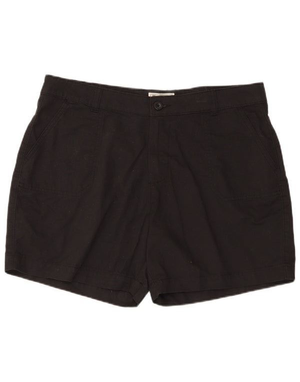 Mountain Warehouse Reguläre Chino-Shorts für Damen, UK 14, Größe L, W35, schwarze Baumwolle