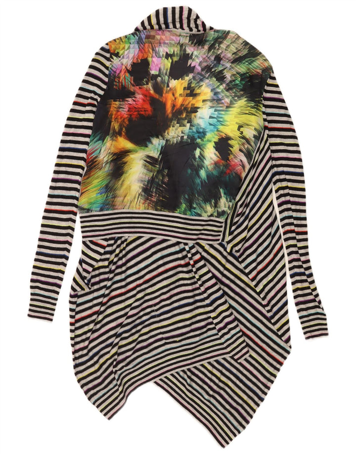 Ted Baker Asymmetrischer Damen-Cardigan, Größe 2, klein, mehrfarbig
