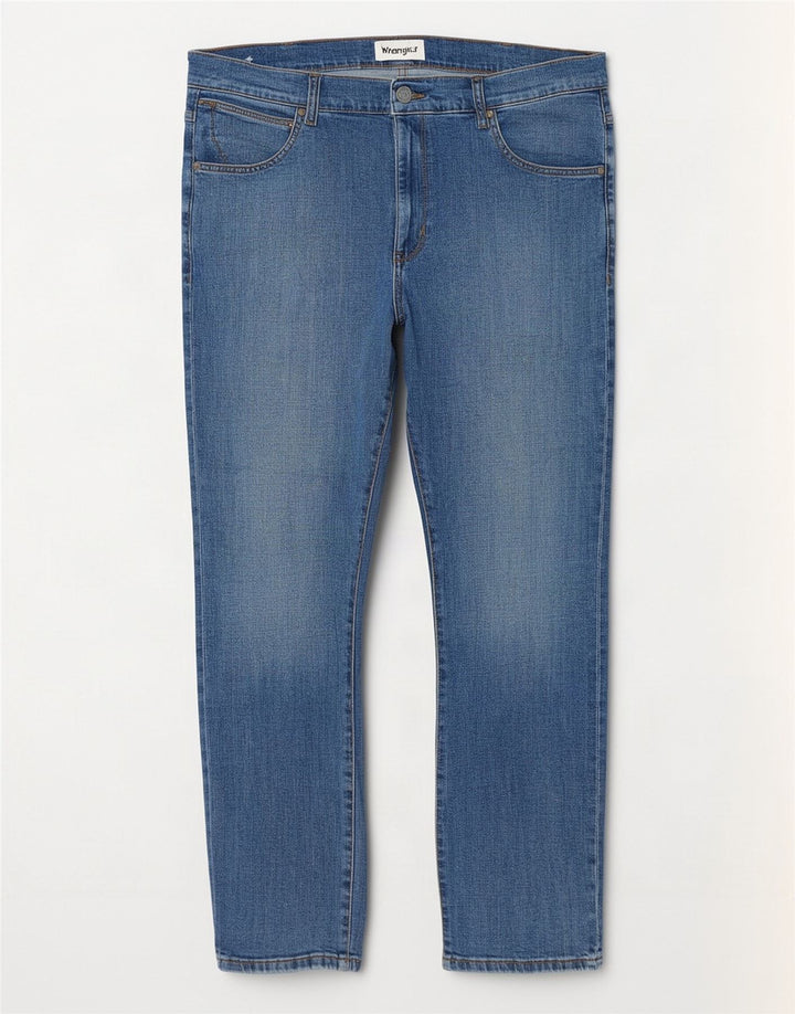 Wrangler Herren Larston Slim Jeans W36 L32 Blaue Baumwolle