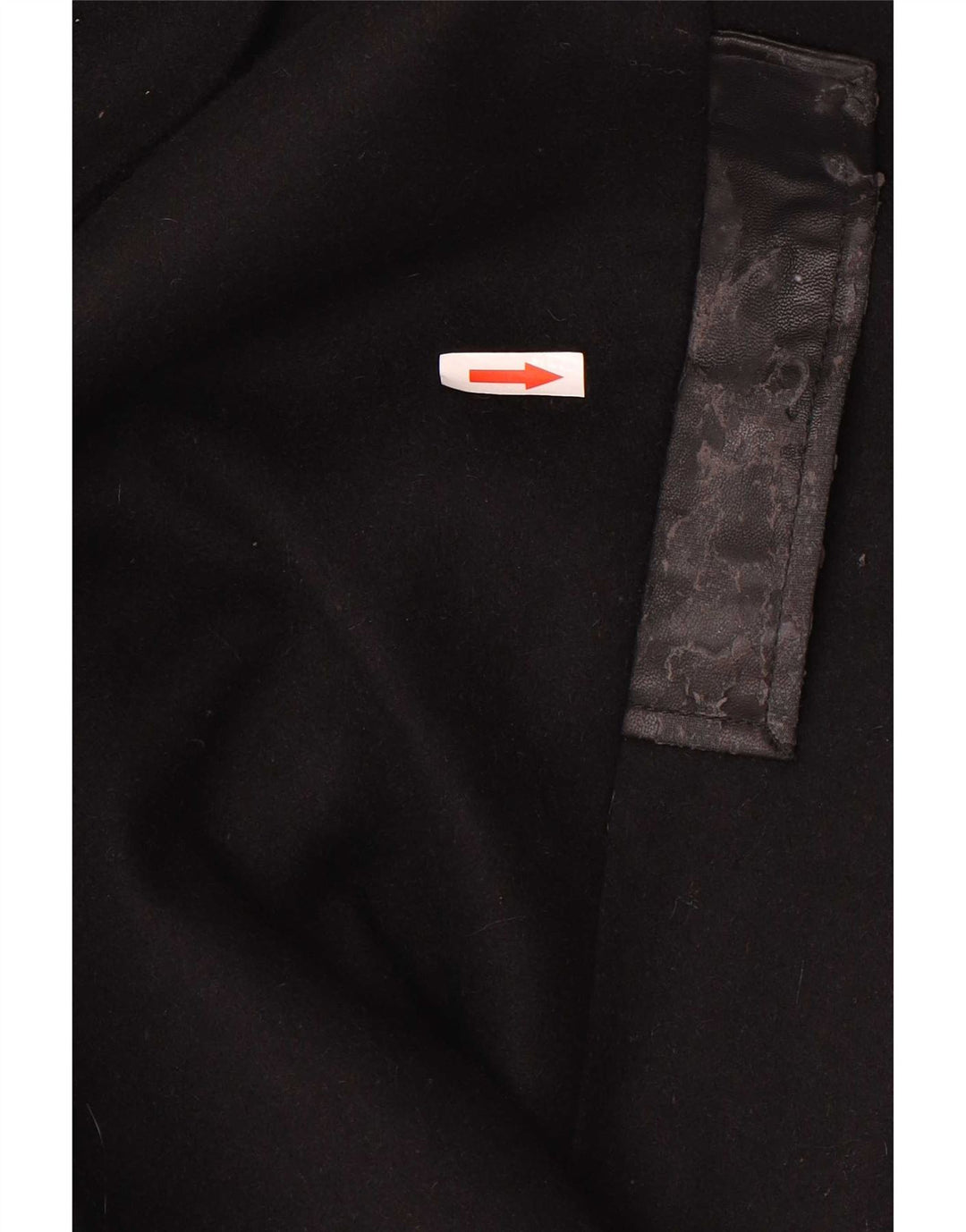 Armani Jeans Damen Mantel IT 48 XL Schwarze Wolle