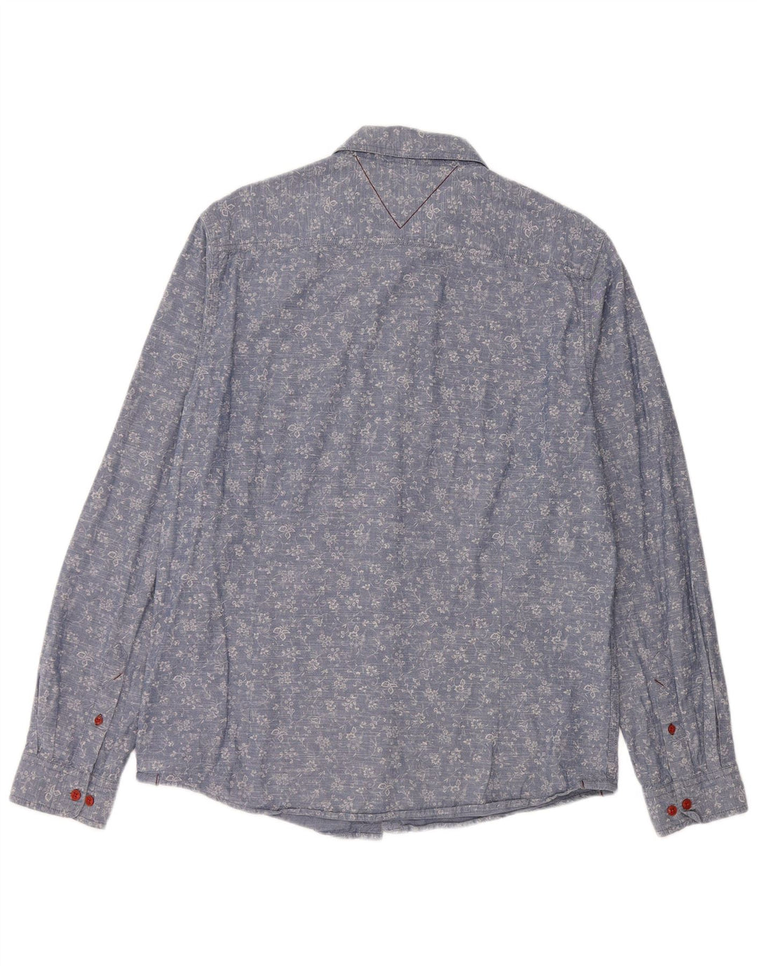 White Stuff Herren-Hemd mit schmaler Passform, groß, aus Baumwolle mit blauem Blumenmuster