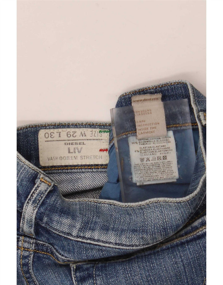 Diesel Damen Liv Slim Jeans W29 L30 Blaue Baumwolle
