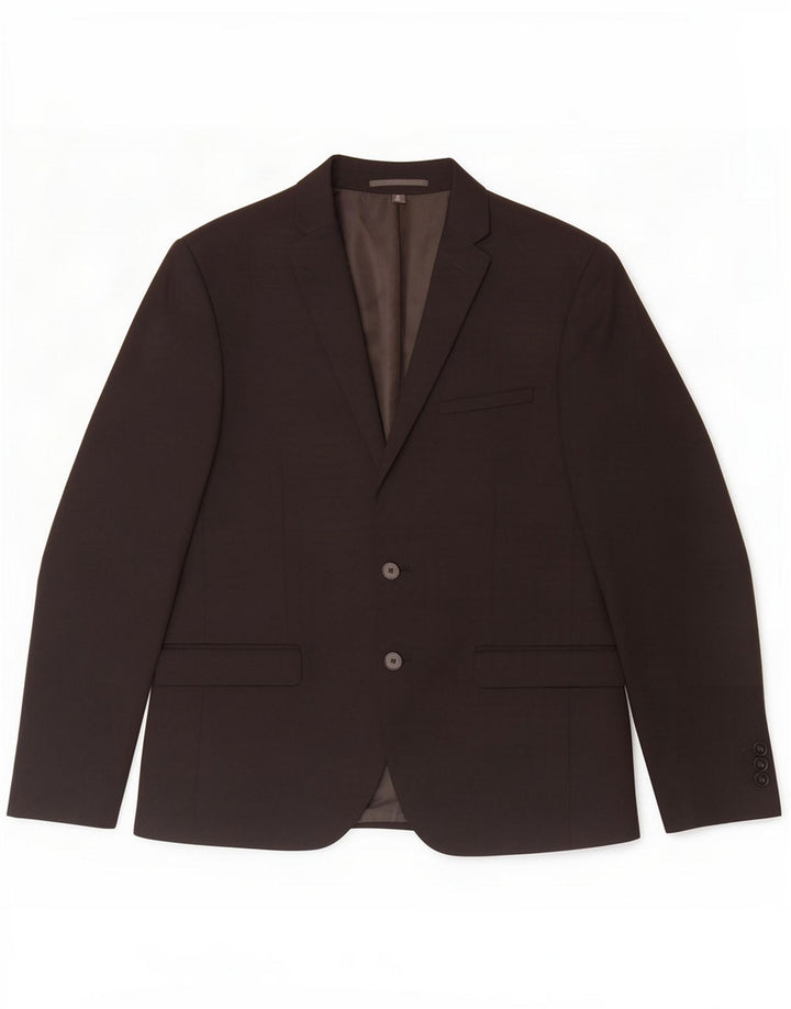 Marks & Spencer Herren-Blazer mit 2 Knöpfen, schmale Passform, EU 50, Schwarz, Größe L