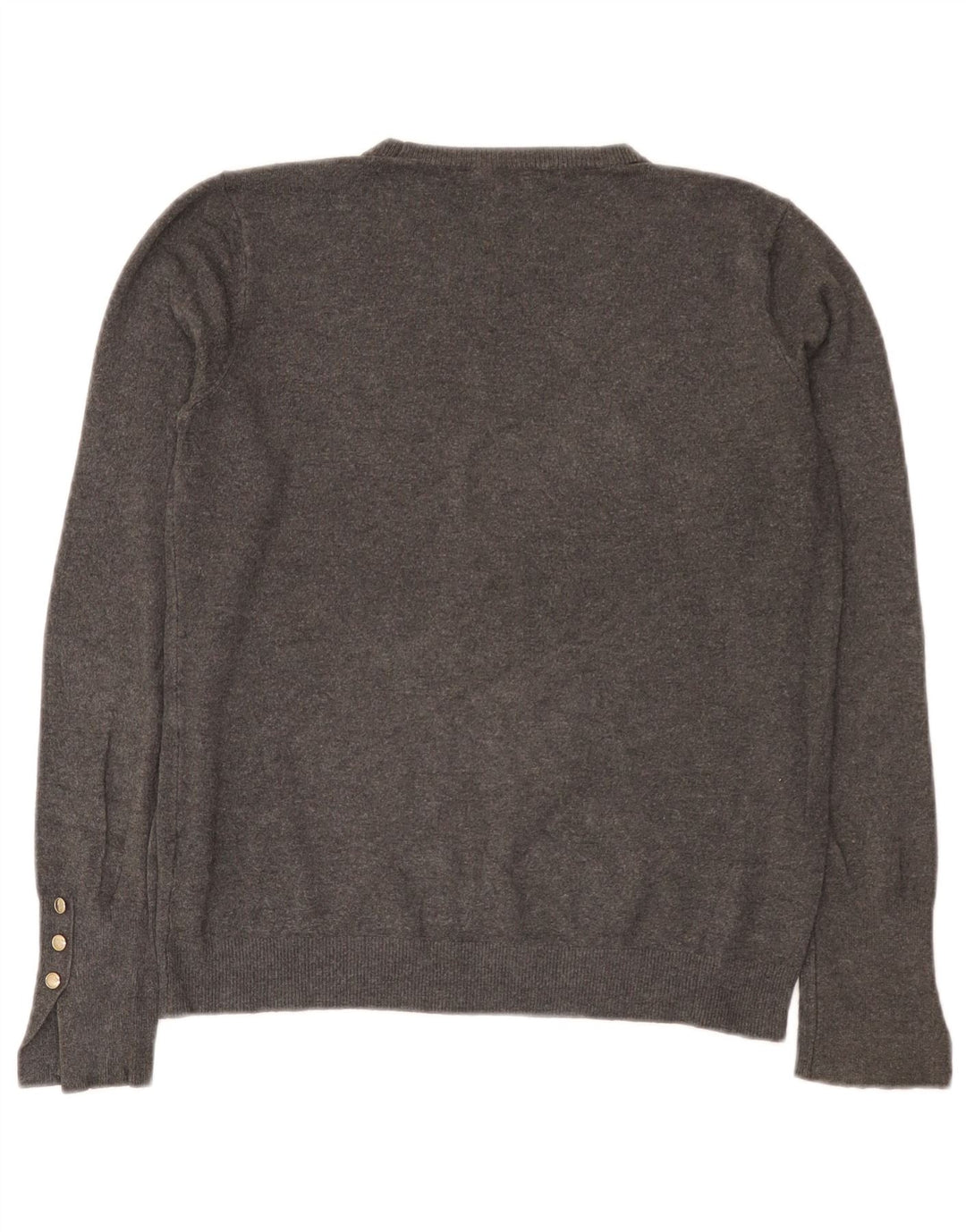Zara Damen-Pullover mit Rundhalsausschnitt, Gr. 14, große graue Viskose