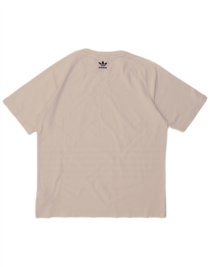 Adidas Herren Grafik T-Shirt Top Small Weiß Baumwolle
