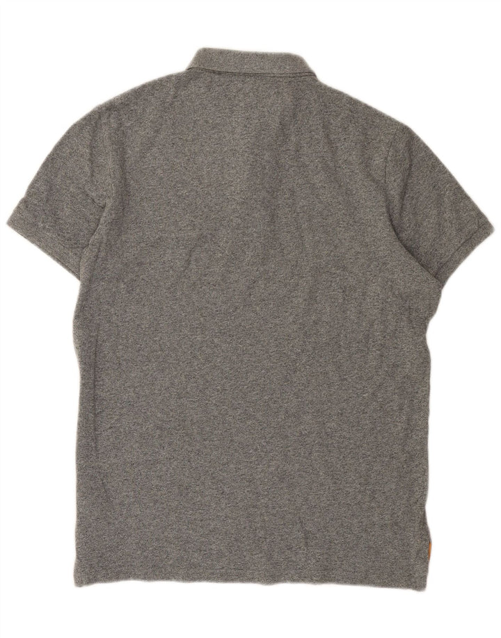 Superdry Herren-Poloshirt mit Grafik, groß, grau meliert, Baumwolle
